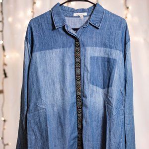 Forever 21 Long Button Down